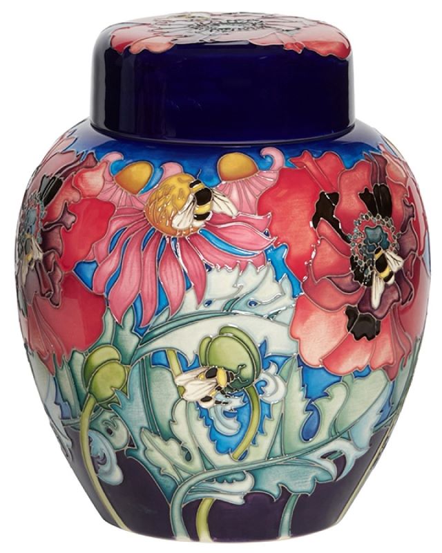 Moorcroft Black-eyed Beauty Ginger Jar 769/8 - Ltd Ed 15