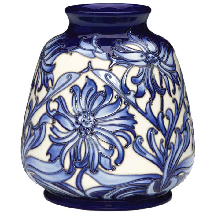 Moorcroft Florian Blues Vase-Ivory 198/5  - Ltd Ed 10