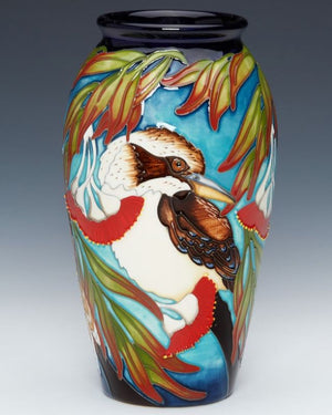 Moorcroft Laughing Kookaburra Vase 393/7 - Ltd Ed 25