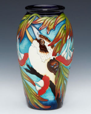 Moorcroft Laughing Kookaburra Vase 393/7 - Ltd Ed 25