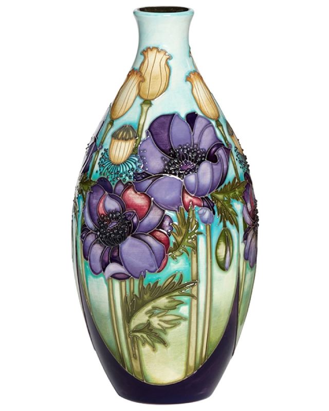 Moorcroft Plum Poppy Vase 9/9 - Ltd Ed 5