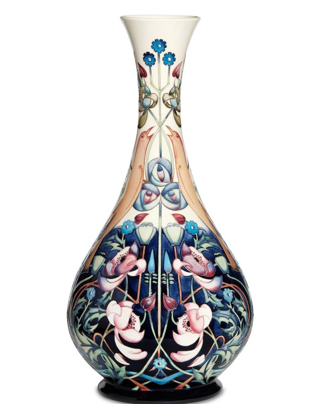 Moorcroft Prestige The Singing Birds of Glasgow Vase 80/20  - numbered