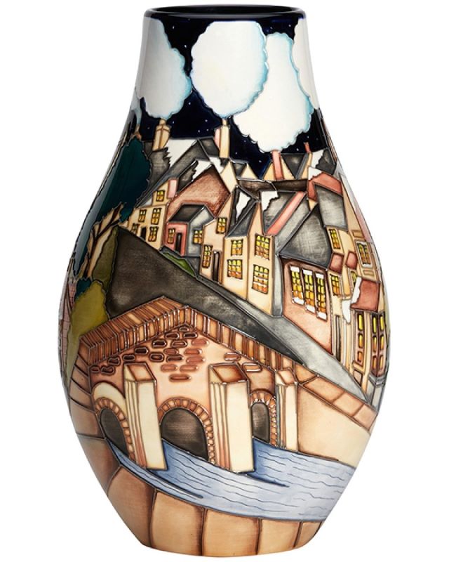 Moorcroft Christmas 2024 Lights in the Stone Vase - Ltd Ed 10