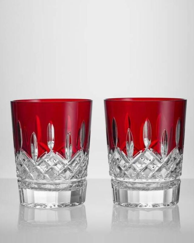 Waterford Crystal Lismore Red D.O.F Set of 2