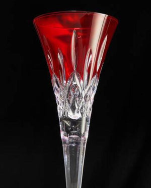 Waterford Crystal Lismore Red Toasting Flutes 170ml - Set of 2