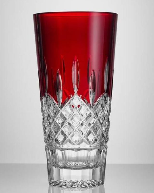 Waterford Crystal Lismore Red Vase 25cm