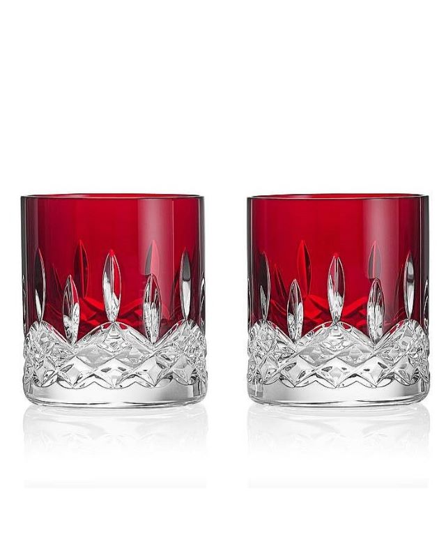 Waterford Crystal Lismore Red Tumbler Straight 180ml -Set of 2