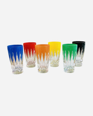 Waterford Crystal 2025 New Year Fireworks Shot Glasses Assorted Colours - Set of 6 Ltd Ed