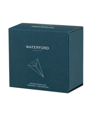 Waterford 2024 Christmas Crystal Origami Aeroplane Ornament