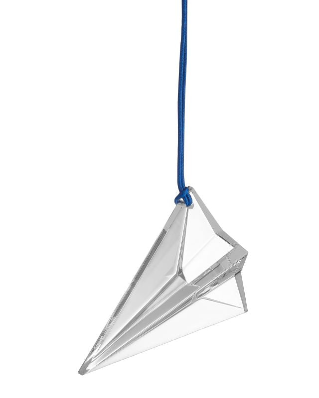 Waterford 2024 Christmas Crystal Origami Aeroplane Ornament