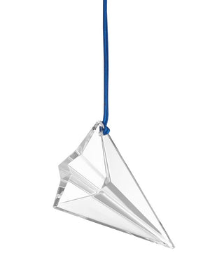 Waterford 2024 Christmas Crystal Origami Aeroplane Ornament